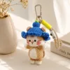 blue hat cat bag charm texture detail