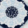 blue white porcelain round fan main image