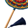 colorful mandala round fan detail view