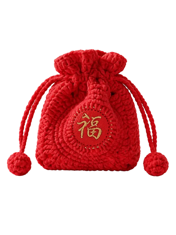 crimson fu blessing sachet pouch front view