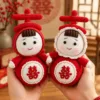 double happiness couple doll set back view