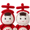 double happiness couple doll set side view