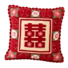 double happiness wedding pillow angled view