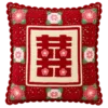 double happiness wedding pillow front view