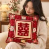 double happiness wedding pillow hanging display