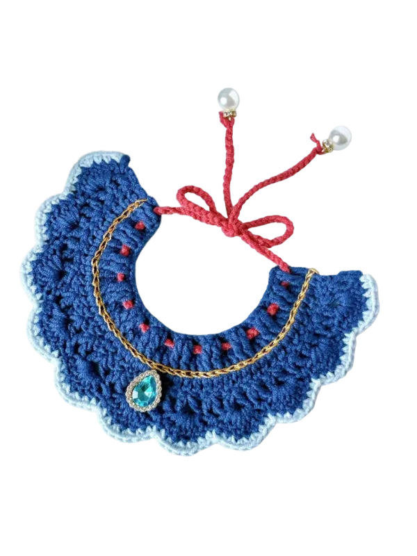 handmade collar pet scarf top view