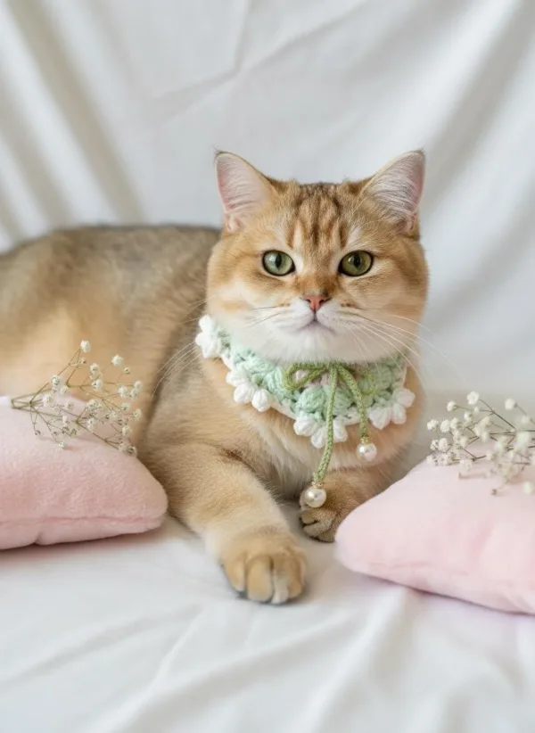 lily of the valley pet scarf angled view