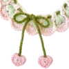 lime heart pet scarf angled view