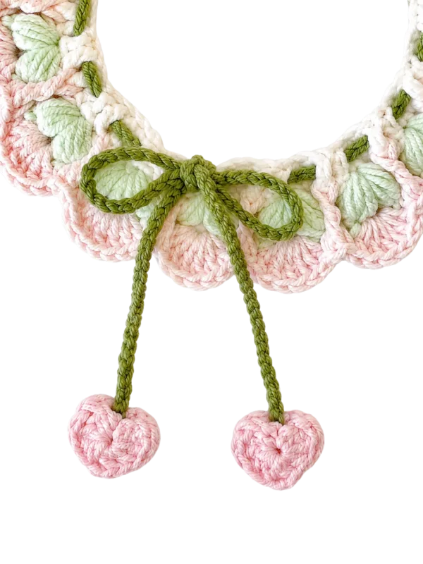 lime heart pet scarf angled view
