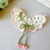 lime heart pet scarf back view