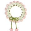 lime heart pet scarf front view