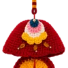 lucky coin tassel hanging charm angled view