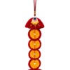 lucky coin tassel hanging charm front view