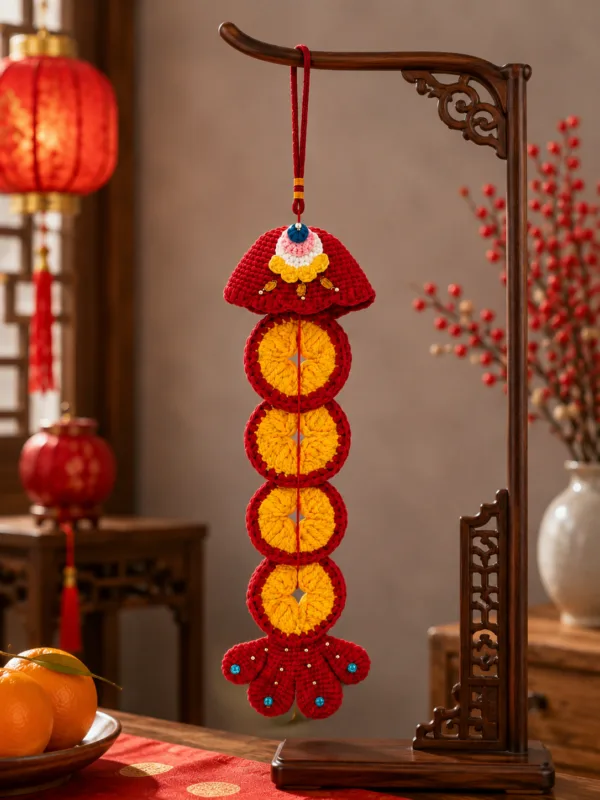 lucky coin tassel hanging charm lifestyle scene
