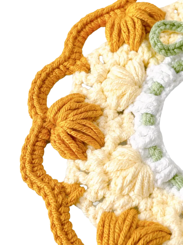 maple leaf pet scarf close up detail