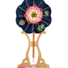 navy peony round fan hanging display