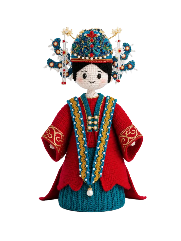 opera wedding doll set angled view
