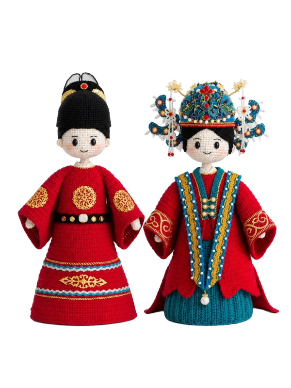 opera wedding doll set front view