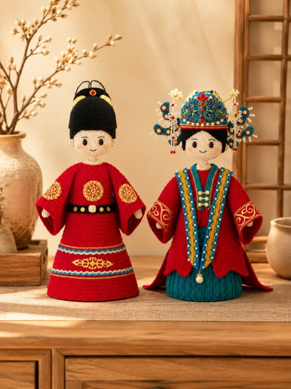 opera wedding doll set top view