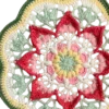 pink lotus floral round fan close up detail