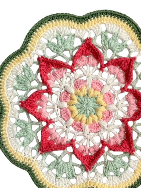pink lotus floral round fan close up detail