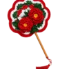 red peony palace round fan angled view