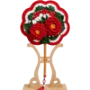 red peony palace round fan front view