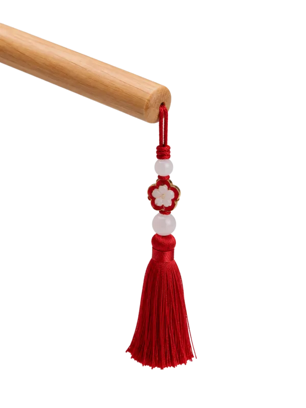 red peony palace round fan side view