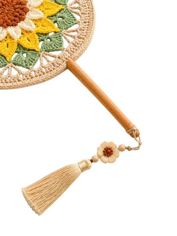 sunflower round fan close up detail