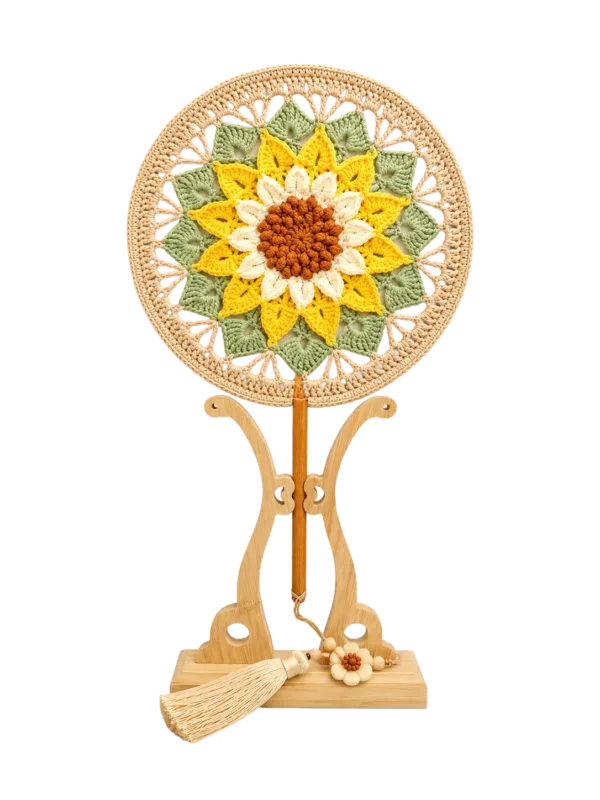 sunflower round fan hanging display