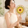 sunflower round fan lifestyle scene