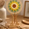 sunflower round fan top view