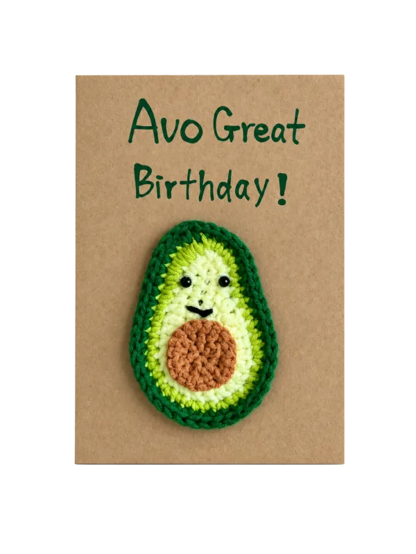 avocado birthday greeting card main image