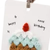 birthday cake gift tag card angled view