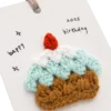 birthday cake gift tag card close up detail