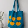 blue citrus mesh tote lifestyle scene