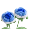 blue double flower vase ornament close up detail