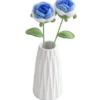 blue double flower vase ornament detail view