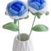 blue double flower vase ornament main image