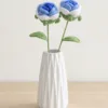 blue double flower vase ornament texture view
