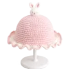 blush bunny ruffle sun hat