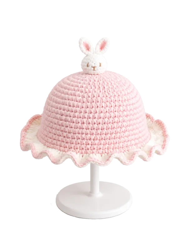 blush bunny ruffle sun hat