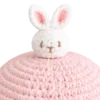 blush bunny ruffle sun hat close up detail
