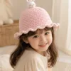 blush bunny ruffle sun hat hanging display