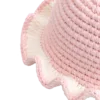 blush bunny ruffle sun hat side view