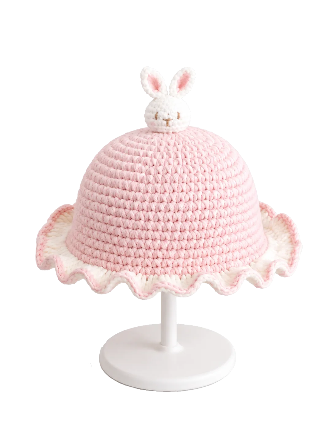 blush bunny ruffle sun hat
