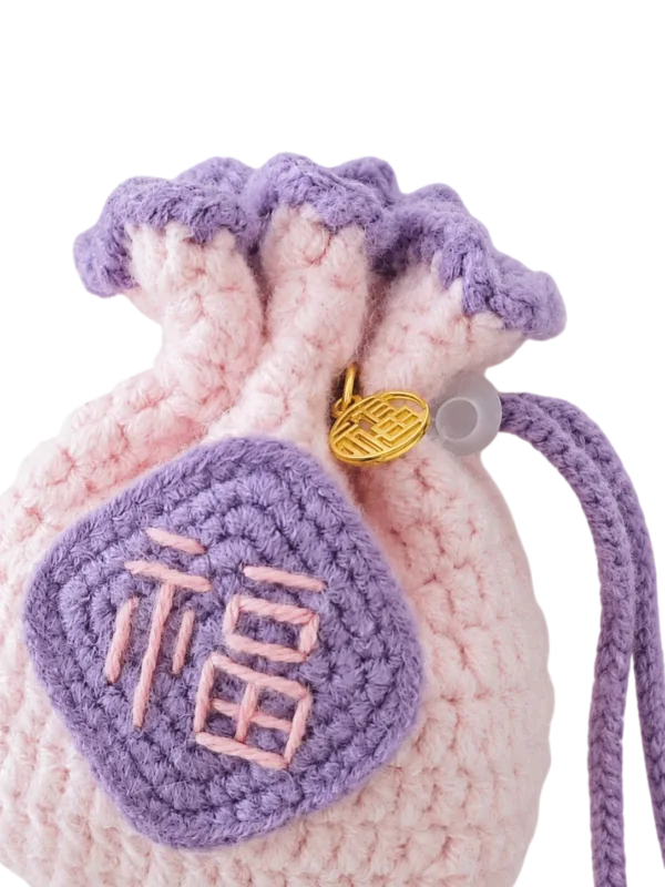 blush lilac fu blessing sachet pouch