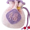 blush lilac fu blessing sachet pouch close up