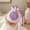 blush lilac fu blessing sachet pouch hanging display