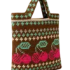 boho cherry tote angled view